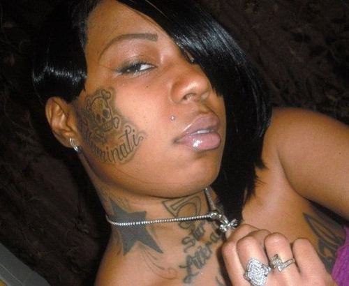 ugly face tattoos. Tattooing “Illuminati” on our